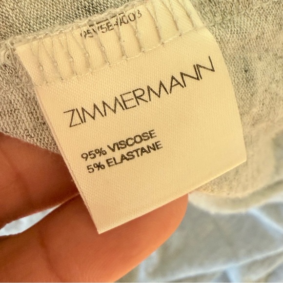 ZIMMERMAN Long Sleeve Jersey Midi Dress Casual Tee Shirt Dress size 2 Medium - Picture 4 of 5